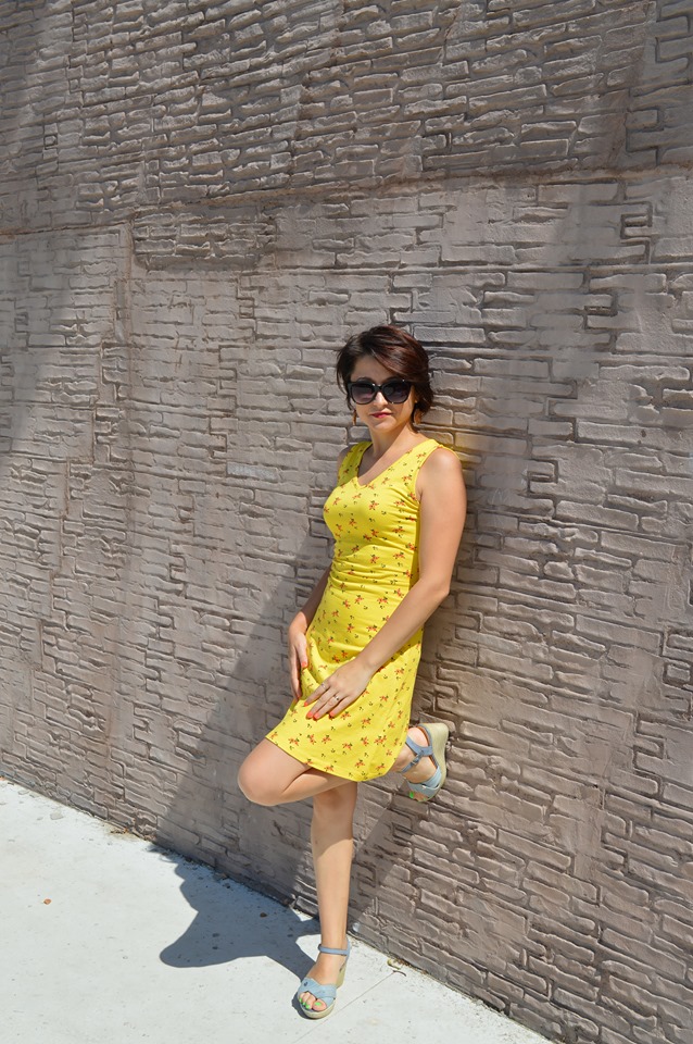 rochie galbenă Bonprix